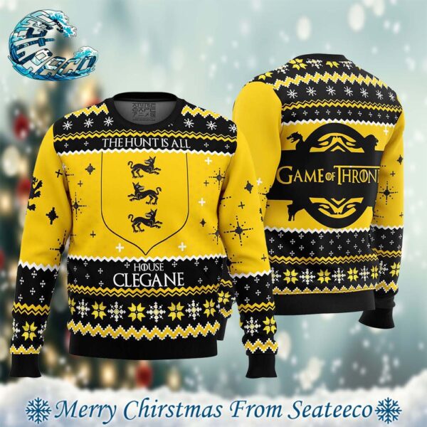 The Hunt Is All House Clegane Game of Thrones Holiday Ugly Christmas Sweater Gift For Family