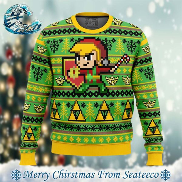 The Legend Of Zelda Holiday Link Knitted Best Ugly Christmas Sweater