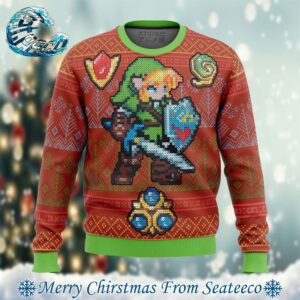 The Legend Of Zelda Link Gems Knitted Best Ugly Christmas Sweater