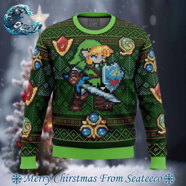 The Legend Of Zelda Link Green Holiday Ugly Christmas Sweater Gift For Men And Women