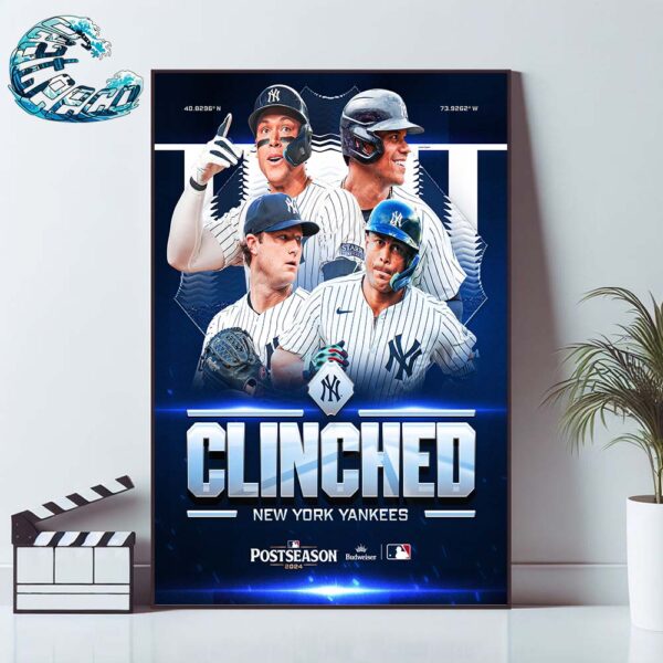 The New York Yankees Have Clinched The AL’s 1st 2024 Postseason Spot Wall Decor Poster Canvas