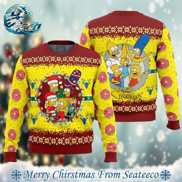 The Simpsons Xmas Gift For Family Ugly Christmas Sweater