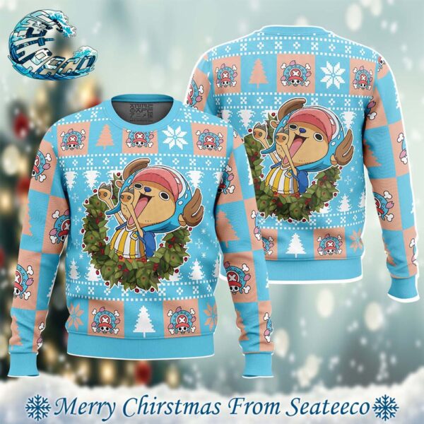 Timeskip Tony Tony Chopper One Piece Pirates Ugly Christmas Sweater  Front.png