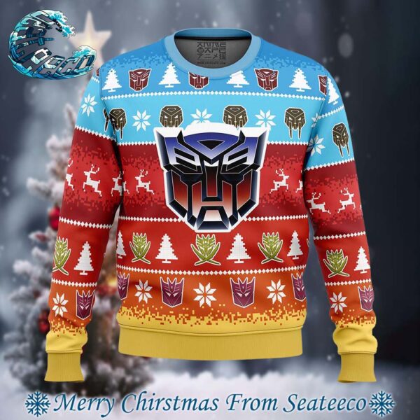 Transformers Knitted Ugly Christmas Sweater