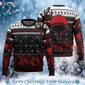 Uchiha Emblem Naruto Ugly Christmas Sweater Gift For Men And Women Holiday