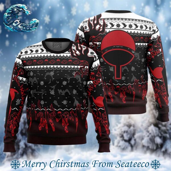 Uchiha Emblem Naruto Ugly Christmas Sweater Gift For Men And Women Holiday