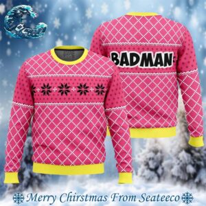 Vegeta Pink Badman Dragon Ball Z Ugly Christmas Sweater Gift For Men And Women Holiday