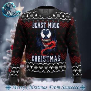 Venom Beast Mode Christmas Knitted Ugly Christmas Sweater