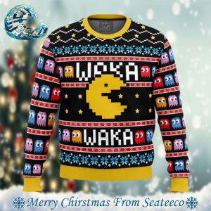 Waka Waka Pac Man Knitted Best Ugly Christmas Sweater