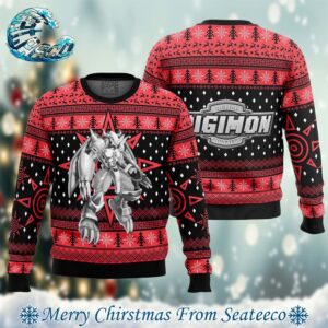 Wargreymon Digimon Best Xmas Knitted Ugly Christmas Sweater Gift For Family