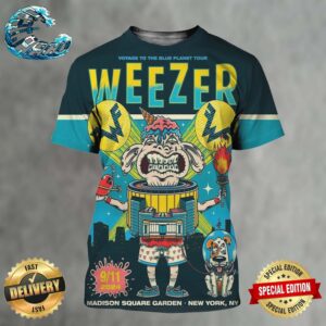 Weezer Band Poster For Tonight In New York NY At Madison Square Garden On September 11 2024 All Over Print Shirt