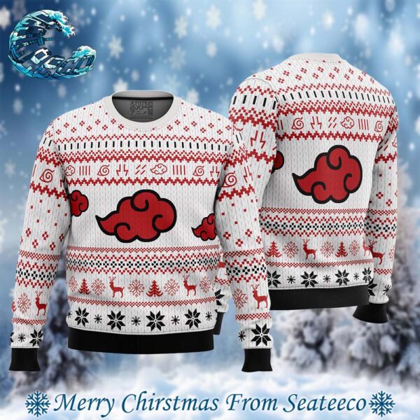 White Christmas Akatsuki Best Knitted Ugly Christmas Sweater