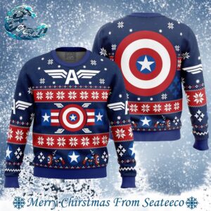 Winter Soldier Captain America Marvel 2024 Ugly Christmas Sweater Gift For Holiday