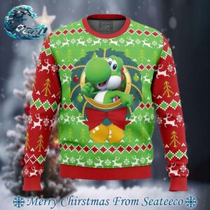 Yoshi Super Mario Holiday Ugly Christmas Sweater Gift For Men And Women