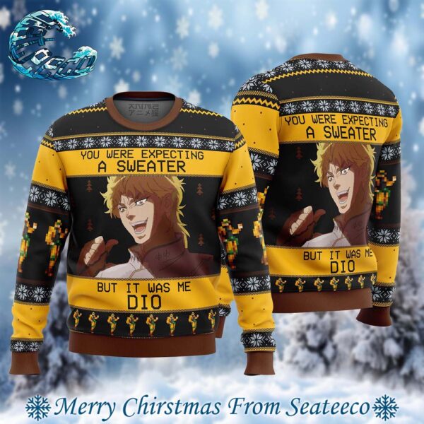 You Were Expecting A Sweater But It Was Me Dio Jojo’s Bizarre Adventure 2024 Best Knitted Ugly Christmas Sweater