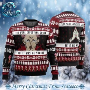 You Were Expecting Santa But It Was Me Sukuna Sukuna Jujutsu Kaisen 2024 Best Knitted Ugly Christmas Sweater