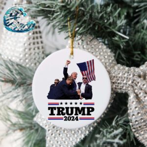 2024 Donald Trump Attempted Assassination Of Donald Trump Christmas Tree Decorations Ornament