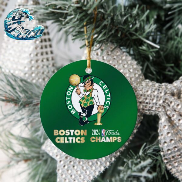 2024 NBA Finals Champions Is Boston Celtics Big Logo Christmas Holiday Decorations Ornament