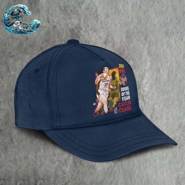 2024 WNBA Rookie Of The Year Caitlin Clark Indiana Fever Stadium Essentials Navy Snapback Hat Classic Cap