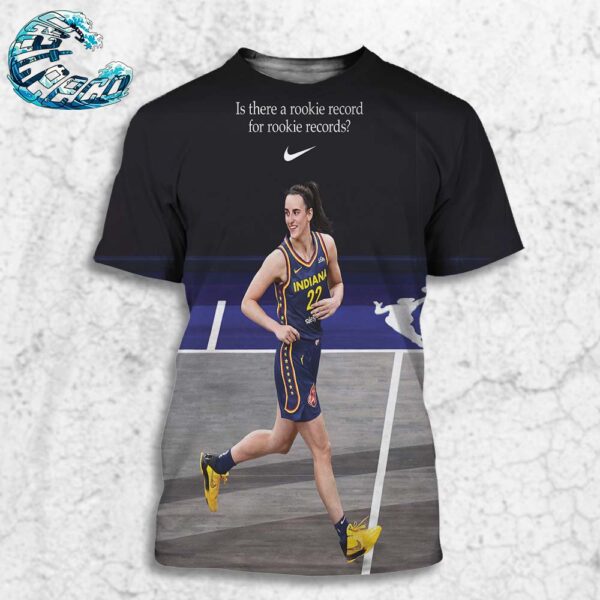 Caitlin Clark Is There A Rookie Record For Rookie Record WNBA 2024 Nike Tribute Caitlin Clark Indiana Fever All Over Print Shirt