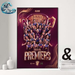 Congrats Brisbane Lions 2024 AFL Australian Football League Premiers Home Decor Poster Canvas