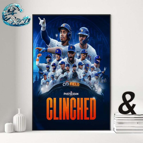 Congrats New York Mets Clinched MLB Postseason 2024 Home Decor Poster Canvas