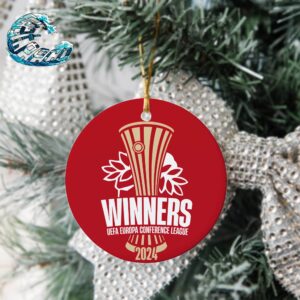 Congrats Olympiakos FC UEFA Europa Conference League Winners Champions 2024 Christmas Holiday Decorations Ornament