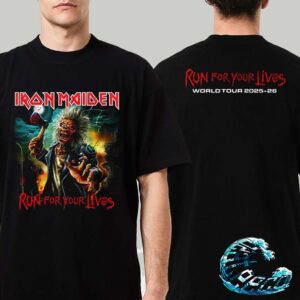 Iron Maiden Run For Your Lives OG Tee World Tour 2025-2026 Two Sides Print Classic T-Shirt