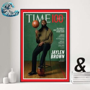 Jaylen Brown Became The NBA Most Interesting Player Cover By TIME 100 Next On October 14 2024 Home Decor Poster Canvas