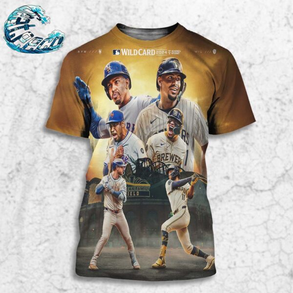 New York Mets Vs Milwaukee Brewers Matchup MLB 2024 National League Wild Card All Over Print Shirt