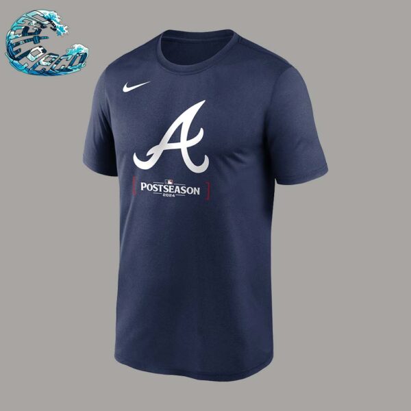 Official Atlanta Braves x Nike 2024 MLB Postseason Authentic Collection Legend Navy Classic T-Shirt