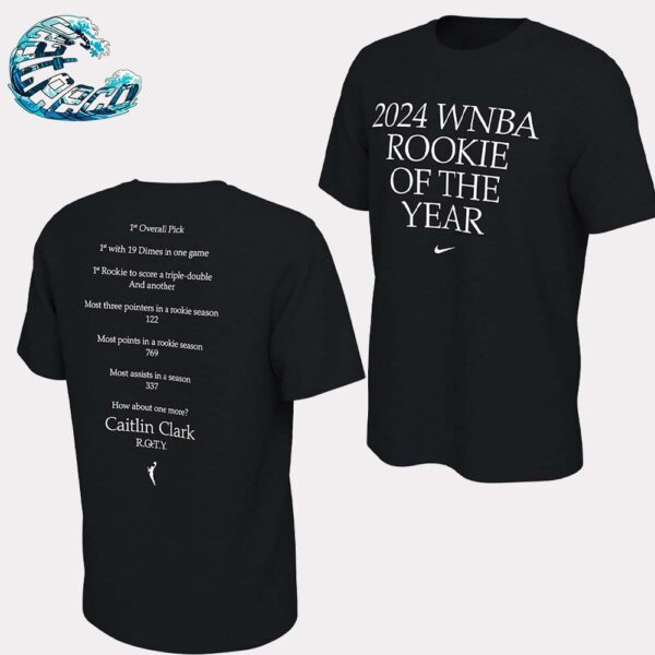 Official Caitlin Clark Indiana Fever Nike 2024 WNBA Rookie Of The Year Two Sides Print Classic T-Shirt