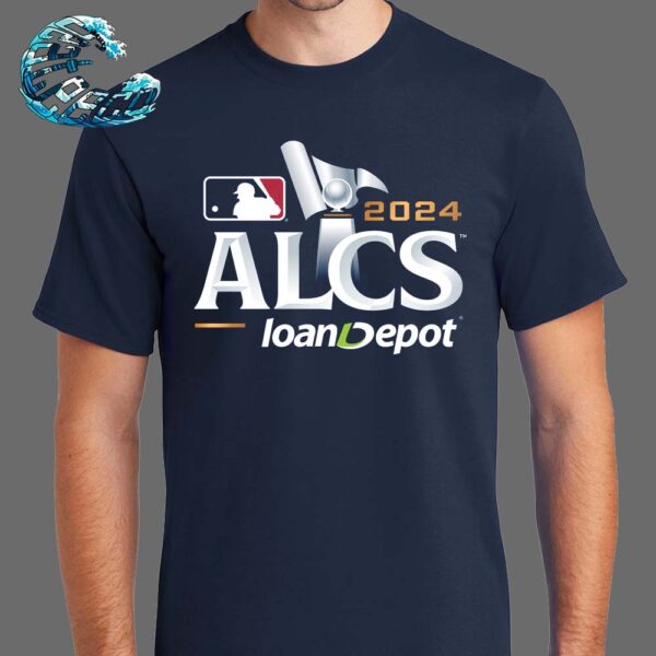 Official MLB ALCS 2024 American League Championship Series loanDepot Logo Navy Unisex T-Shirt