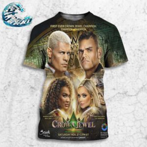 Official Poster For First Ever Crown Jewel Champion Matchup Champion Vs Champion WWE Crown Jewel 2024 All Over Print Shirt