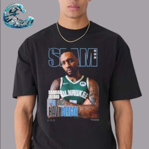 SLAM 252 Cover Damian Lillard From Milwaukee Bucks NBA 2024-225 NBA Preview Classic T-Shirt