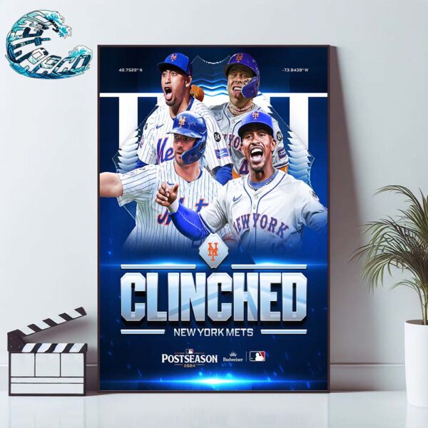 The New York Mets Have Clinched Their Spot In The MLB Postseason 2024 Wall Decor Poster Canvas