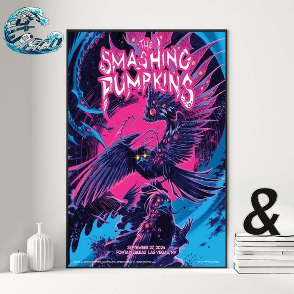 The Smashing Pumpkins Poster For Show Music At Fontainebleau Las Vegas In Las Vegas Nevada On September 27th 2024 Poster Canvas